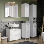 Germania Armoire de plancher sous-lavabo GW-Arvada 60x35x60 cm Blanc