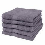 vidaXL Serviette pour sauna 5 pcs Coton 500 gsm 80 x 200 cm Anthracite