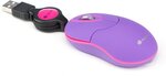 Mini Souris filaire pour portable (rétractable) NGS Sin (Violet)