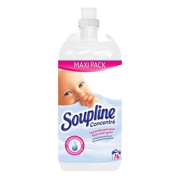 Soupline Concentré Hypoallergénique au Lait d’Amande Douce Maxi Pack 1,9L (lot de 2)