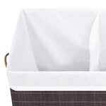 vidaXL Panier à linge Bambou Marron 100 L