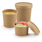 Couvercle pot carton brun RAJA 24 et 35 cl