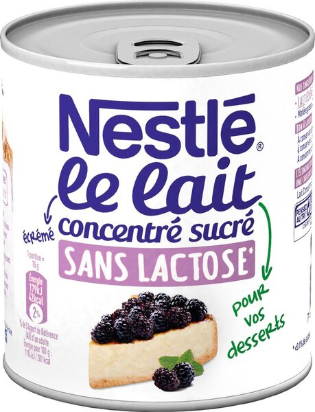 Nestle Lait concentré sucré sans lactose