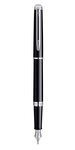 WATERMAN Hemisphere stylo plume, noir brillant, plume moyenne, attributs palladium, écrin