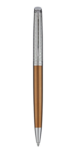 WATERMAN Hemisphere Deluxe Stylo Bille, Bronze, pointe moyenne, attributs palladium, recharge bleue, écrin