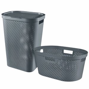 Curver Ensemble de paniers à linge 2 pcs Infinity 40L+60L Anthracite