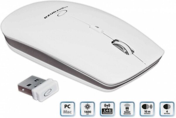 Souris sans fil Esperanza EM120W (Blanc)
