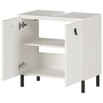 Germania Armoire de plancher sous-lavabo GW-Tulsa 60x35x60 cm Blanc
