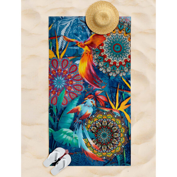 HIP Serviette de plage LOVISE 100x180 cm Bleu