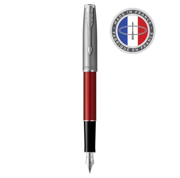 PARKER Sonnet Essentiel Stylo plume, Rouge, Plume moyenne, encre bleue, Coffret cadeau