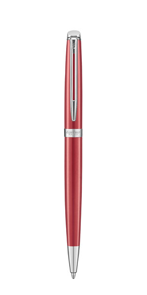 WATERMAN Hemisphere stylo bille, rose corail, pointe moyenne,  attributs palladium, recharge bleue, écrin
