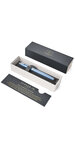 PARKER IM Premium - Stylo Roller Bleu ciselé, Attributs Chromés, Pointe fine