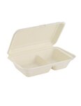 Boîte coque en pulpe de canne à sucre 2 (1 colis 250 boites)