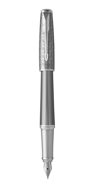 PARKER Urban Stylo plume, gris métallique, attributs chromés, plume moyenne, en écrin