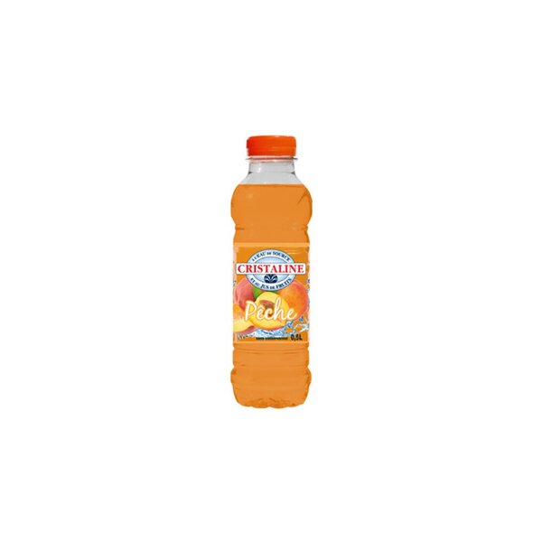 Eau plate aromatisée, parfum pêche - bouteille de 50 cl (carton 6 x 500 millilitres)