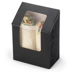 Lot de 500: Pots à wrap snacking noir avec fenêtre 90x50x90 mm