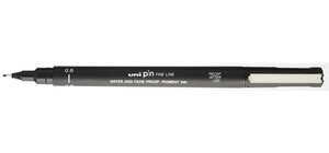 Feutre technique 0,8mm PIN 08200 Pte calibrée Noir UNI-BALL