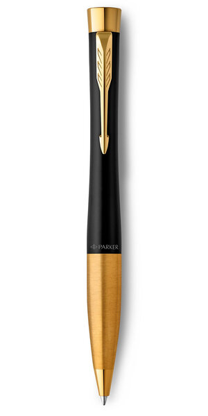 PARKER Urban Stylo Bille, Noir Mat, recharge bleue pointe moyenne, Coffret cadeau