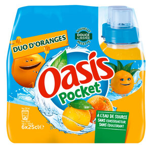 Oasis Pocket Duo d’Oranges 25cl (pack de 24)