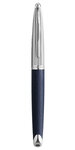 WATERMAN Carene stylo plume,  en cuir bleu, attributs palladium, plume fine 18K, en écrin