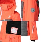 WANABEE Veste de ski CYRA 200 JKT - Enfant - Rouge Corail