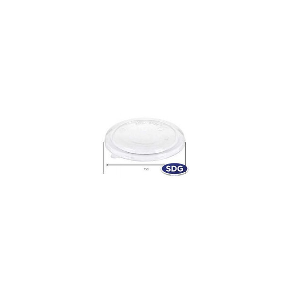 Couvercle PLA Biodégradable Transparent pour Bol Salade - SDG - Lot de 300 - Acide polyactique (PLA)