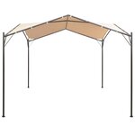 vidaXL Chapiteau tente 4 x 4 m Beige Acier