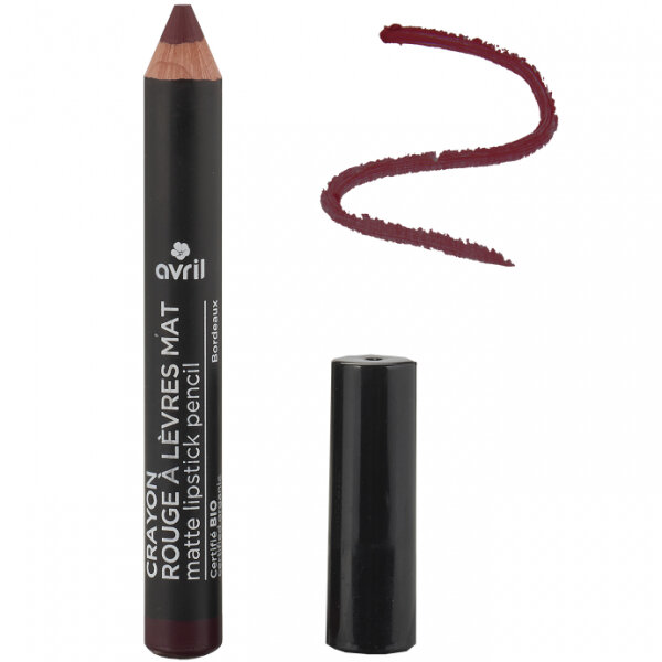 Avril - Crayon Rouge à Lèvres Mat Bordeaux Certifié Bio