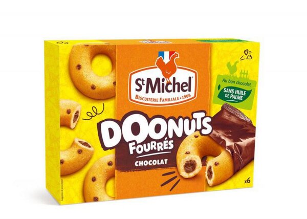 St Michel Doonuts Fourrés Chocolat 180g (lot de 6)