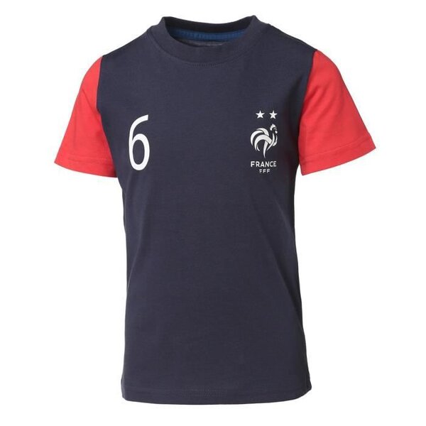 WEEPLAY T-shirt Football FFF Pogba - Maillot Enfant 100% coton jersey