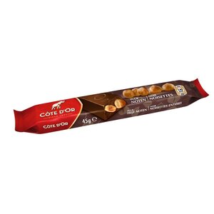 Barre de chocolat noir Côte d'Or avec noisettes entières - 45 g (paquet 32 x 45 grammes)