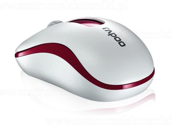Souris Optique sans fil Rapoo M10+ (Blanc/Rouge)