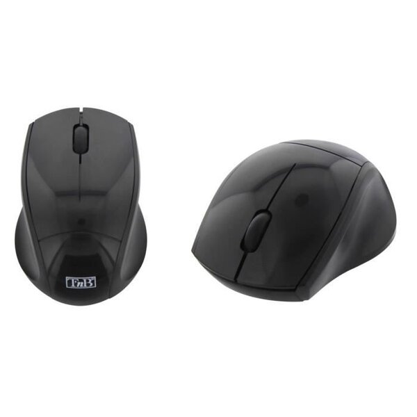 T'nB Souris optique sans fil ultra mini récepteur USB 2,4 GHz - Noire