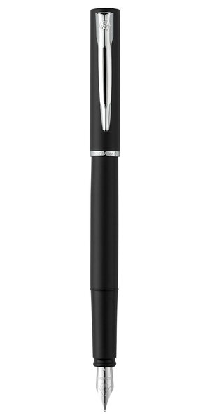 WATERMAN Graduate Allure Stylo plume,  laque noire satinée, plume fine, cartouche encre bleu, Coffret cadeau