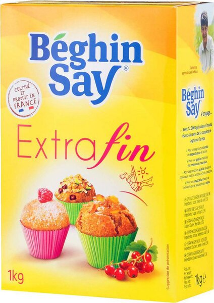 Beghin Say Sucre en poudre extra fin 1Kg