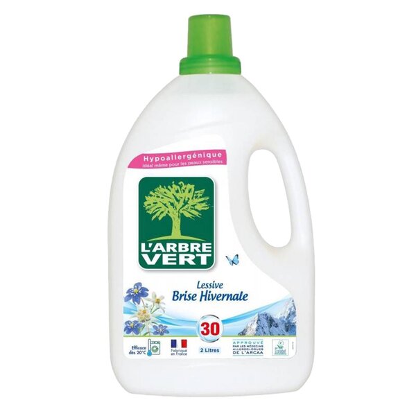 L'Arbre Vert L’Arbre Vert Hypoallergénique Lessive Brise Hivernale 2L (lot de 2)
