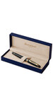 WATERMAN Expert Stylo plume, Noir, plume moyenne, cartouche encre bleue, Coffret cadeau