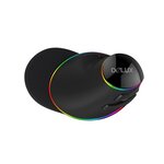 DELUX Souris Verticale Ergo Noire - Sans fil - RGB