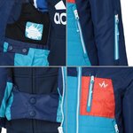 WANABEE Blouson de ski JR CYRO 200 JKT - Enfant - Bleu Marine