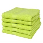 vidaXL Serviette pour douche 5 pcs Coton 500 gsm 70x140 cm Vert pomme