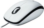Souris filaire Logitech B100 Optical USB (Blanc)