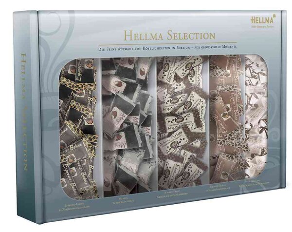 Boite séléction 200 chocolats dans 5 parfums (emballé par 1) HELLMA