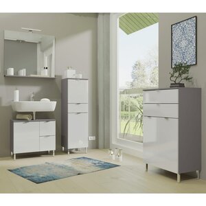Germania Armoire sous-lavabo GW-Mauresa 34x60x56 cm Graphite et blanc