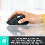 LOGITECH Souris Darkfield MX Master 3 - Bluetooth/Radio Fréquence - USB - 7 Boutons - Gris Moyen