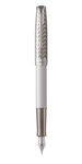 PARKER Sonnet stylo plume, métal et laque perle, attributs palladium, Plume fine 18 carats – Livré dans son écrin