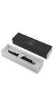 PARKER Vector stylo plume, noir avec attributs chromés, pointe fine, encre bleue, coffret cadeau