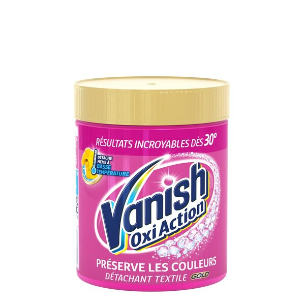 Detachant Textile Poudre Gold Efficace dès 30° 470g VANISH