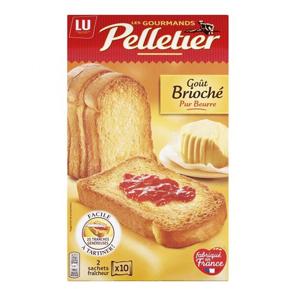 LU Les Gourmands Pelletier Goût Brioché Pur Beurre 260g (lot de 6)