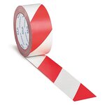 Ruban vinyle de marquage rouge / blanc RAJA 50 mm x 33 m (colis de 3)
