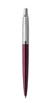 PARKER Jotter stylo bille, violet Portobello, attributs chromés, recharge bleu pointe moyenne